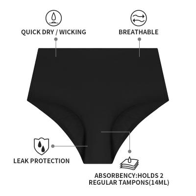 China Hot Selling Antibacterial Practical Comfortable 4 Layers Period Panties For Lady Heavy Flow High Waisted Women Panties for sale