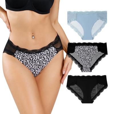 China Plus Size Antibacterial Sexy Female Underwear Women Panties Breathable ODM/OEM Briefs Briefs For Women for sale