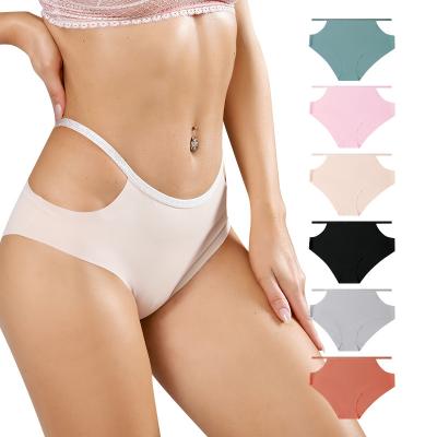 China OEM Selling Women's Panties Antibacterial Hot Ice One Piece Panties Silk Seamless Thong Underwear For Women for sale