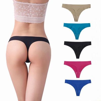 China Antibacterial foreign trade Amazon border express ice silk underwear women's traceless one piece feel cotton for sale