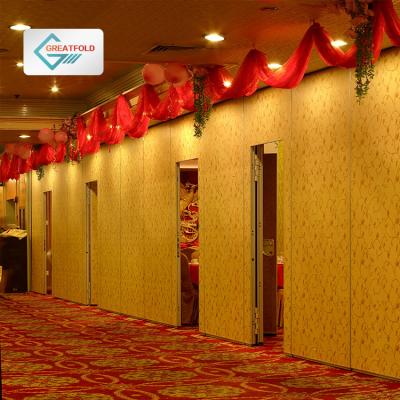 China Modern Functional Modern Wall Melamine Aluminum Frame Airwall Lobby Sliding Movable Wall Partition For Hotel for sale