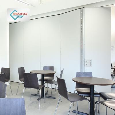 China Modern MDF Functional Board Wall Soundproof Sliding Folding Wall Partition For Office Partition Movable Partition for sale