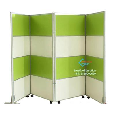 China Morden Portable Folding Folding Partition Office Privacy Screen Partition Room Divider Screen With Wheels for sale