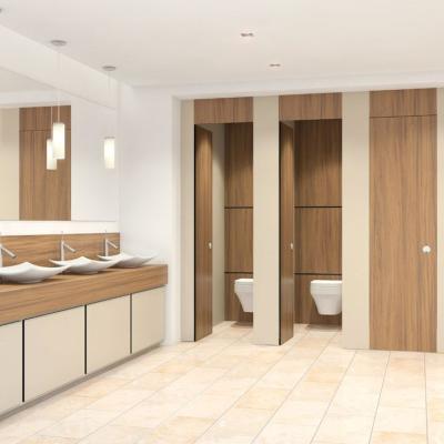 China Waterproof Hpl Sheet Modern Design Toilet Shower Compartment Partition Public Airport Public Toilet Partition for sale