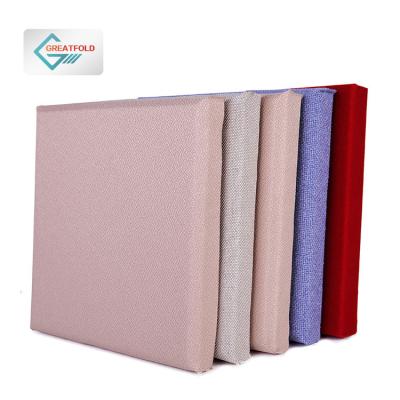 China Modern Interior Acoustic Wall Tiles Fabric Covered Fiberglass Panel Sound Absorbing Decorative Wall Studio Acoustic Panels for sale