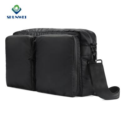 China New Arrival Waterproof Fabric Shoulder Boat Manufacturer Black Nylon Crossbody Bag Men Work Travel Business Outdoor Ready To Zipper And Messenger for sale