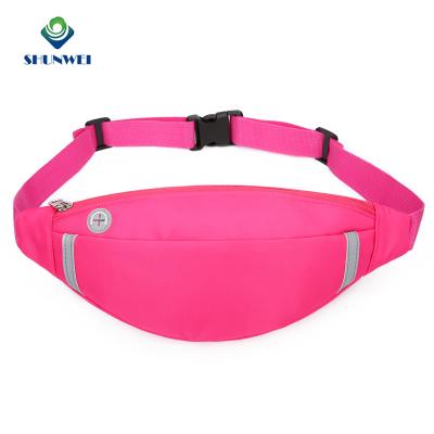 China Water Proof Ready To Ship Waterproof Reflective Waist Bag Fitness Leisure Earphone Night Hole Custom Logo for sale