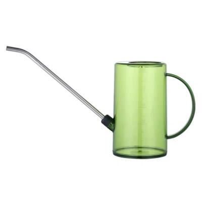 China Most sites are available household flower watering small kettle stainless steel long spout flower transparent watering kettle for sale