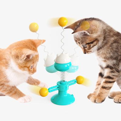 China Springs Cat Ball Spinning Teasing Hunting Sustainable High Quality Pet Toy For Indoor for sale