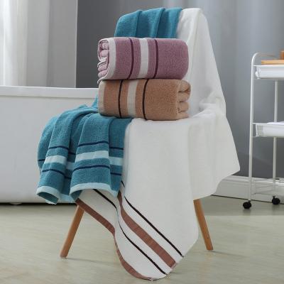 China Factory Wholesale 100 Sustainable Cotton Bathing Towels For Adults Luxury Cannon Bath Towel Soft Absorbent Dark Durable Bath Towel for sale