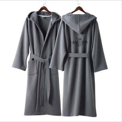 China Factory Wholesale Custom Logo Breathable Cotton Bathrobe Kimono Collar Luxury 100% Hotel Men and Women Terry Hooded Bathrobe for sale