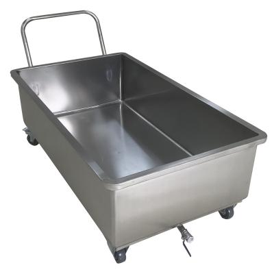 China Factory Direct Sale Stainless Steel Meat Cart Handcart Easy Folding Bucket Cart For Food Industry for sale