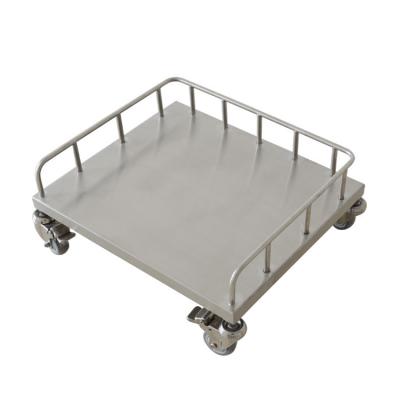 China Easy Folding Metal Positioning Movable Frame Floor Frame Stainless Steel Mobile Platform Cart for sale