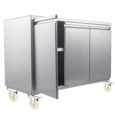 China Food Grade Factory Commercial Workshop Tool Chest Stainless Steel Mobile Storage Cabinet With Shelves for sale