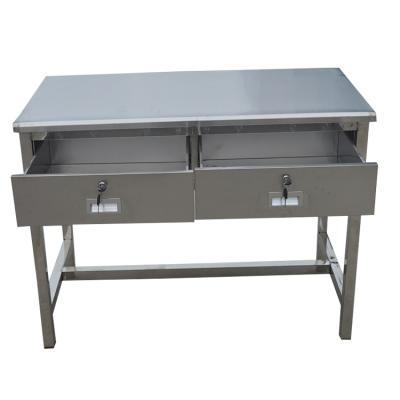 China Food Grade Home Living Office Stainless Steel Metal Desk With Drawers for sale