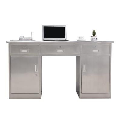 China Customizable Modern Food Grade Home Office Furniture Metal Computer Desk For Office With Locked Drawer for sale