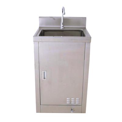 China Food Grade Customized Portable Stainless Steel Hand Foot Operated Wash Sink Laboratory Sink For Hospital Workshop Use for sale