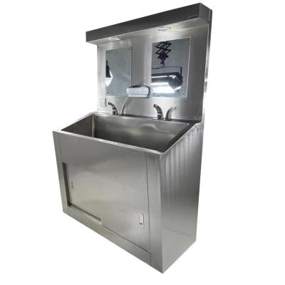 China Food Grade Medical Equipment 304 Stainless Steel Induction Hand Wash Two Position Sink for sale