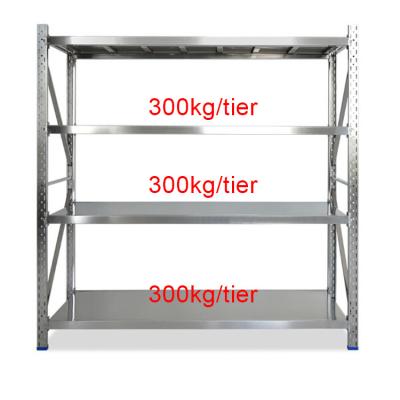 China Corrosion Protection Customized Sizes High Capacities Supermarket Mall Warehouse Metal Iron Shelf Warehouse Shelves Rack Heavy Duty for sale