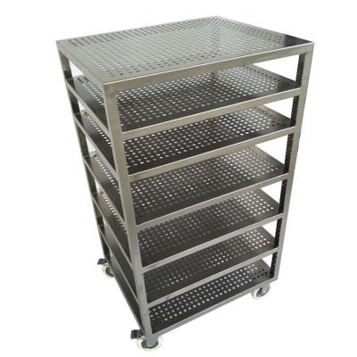 China Food Grade Electronics Factory Warehouse Rolled Shelves Removable Shelves 304 Stainless Steel Storage Rack Display Stands for sale