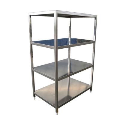 China Food Grade Adjustable Commercial Hotel Restaurant Kitchen Stainless Steel Storage Wire Shelving Shelf with 4 Tiers Rack for sale