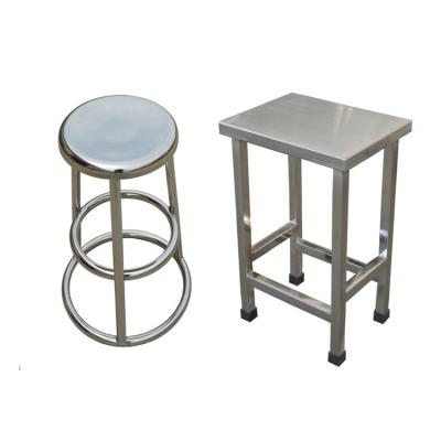 China Factory Wholesale Adjustable Modern Simple Elegant Silver Metal Round Stackable Square (Other) Form Steel Stacking Stools for sale