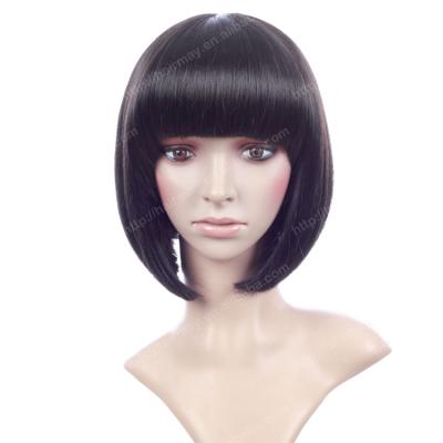 China Other Lead Black Wigs Short Hairstyle Korea Imported Fiber for sale