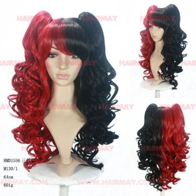 China Red and Black COSPALY WIG Two Tone Color Equal Wig for sale