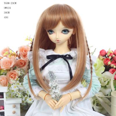 China Dolls NATURAL CURLY Long Wig Porcelain Long Straight for sale