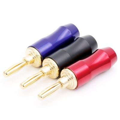 China audio & Video Hi-Fi Banana Plug High Quality Brass Connector Audio Parts Black Red Blue Colors Available for sale