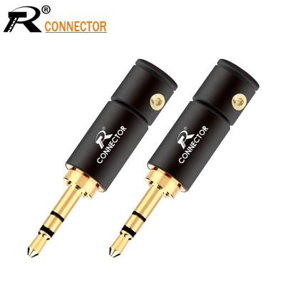 China Gold Plated Jack 2.5mm STEREO Audio Plug 3 2.5MM Connector Pole Earphone Connector With Aluminum Tube&Screw Locks Welding Free Packing for sale