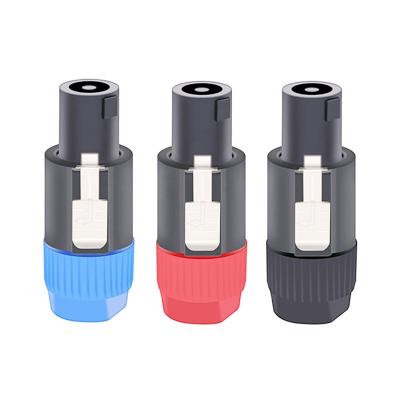 China Power R Connector Loudspeaker Amplifier Connectors NL4FC 4 Pole Audio Male Plug Cable Connector 7 Colors Available for sale