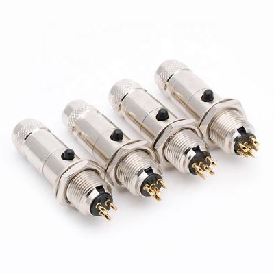 China audio & Visual All Female Mini Canon Connector Small XLR Copper Male Female Plug + Panel Male Plug 3 4 5 6 7 Pin for sale