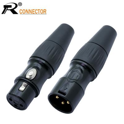 China audio & Solder Type Connector Video 3 Pin XLR Male + Cable Connector Female Microphone Plug Audio Plug for sale