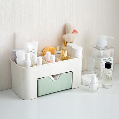 China Modern Cosmetics Container Drawer Brush Organizer Table Jewelry Lipstick Mask Divider Cosmetic Vanity Box for sale