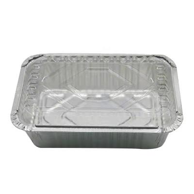 China Baking Customize Tin Paper Box Multi-Specification BBQ Thicken Aluminum Foil Packing Tin Foil Disposable Meal Box Silver Baking Packaging for sale