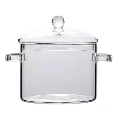 China Wholesale Multi Function Gas Cooker High Borosilicate Glass Cooker Korea Borosilicate Pyrex Pot Kitchen Glass Pot for sale