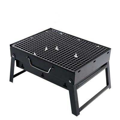 China Cold Roll Steel Promotional Traditional Portable Mini Suitcase Barbecue Stove Outdoor Camping Charcoal Barbecue Grill for sale