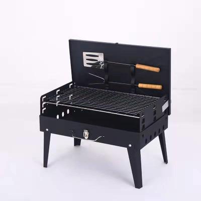 China Modern Hot Selling Portable Mini Suitcase Charcoal BBQ Grill Stove Folding Outdoor Camping Outdoor Backyard BBQ Grill for sale