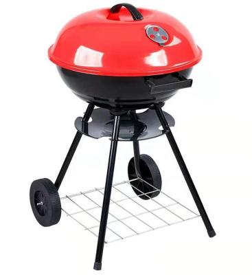 China Easily Assembled Portable Outdoor Camping Kettle Charcoal Barbecue Grill Round Colorful Barbecue Grill 17