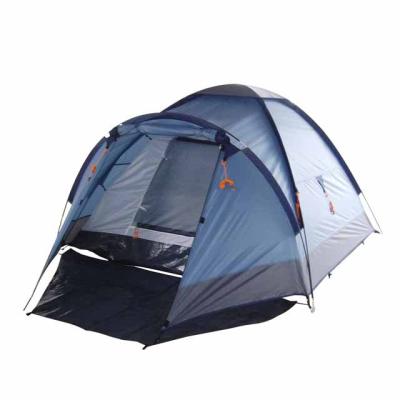 China Hot sale 4 person portable camping tent trailer deck dome diagonal tying type double camping tent for sale