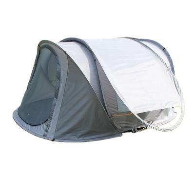 China Diagonal Tying Type Ultralight Family 2 Person Beach Windproof Double Layers High Quality Pop Up Tent for sale