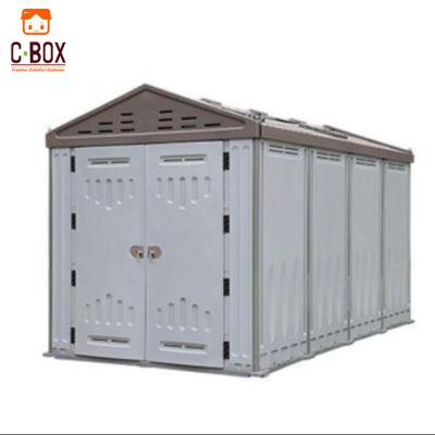 China 2021 Wooden Plastic Cbox Room / Modern Garden Storage Tool Storing Cabin For Sale for sale