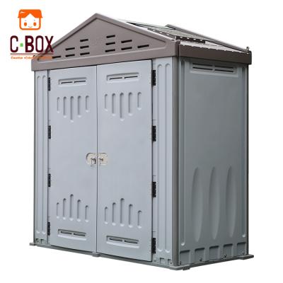 China Modern Cbox Outdoor Cycle Home and Garden HDPE Plastic Ambient Machines Storage Shed/Outdoor Storage Shed For Sale for sale