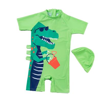 China Breathable kids beach leisure sportswear, sun hat, boys and kids, one-piece swimsuit, swimming trunks, quick-drying, style: crocodile for sale