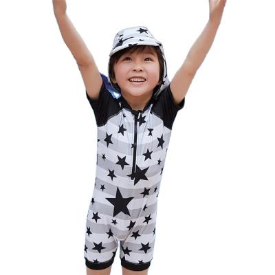 China Breathable kids beach leisure sportswear, sun hat, boys and kids, one-piece swimsuit, swimming trunks, quick-drying, style: stars for sale