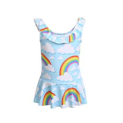 China Summer Style Cool Children's Swimsuit Baby Girls Rainbow Suspender Swimwear Suit Surfing Suit Fashion QUICK DRY for sale