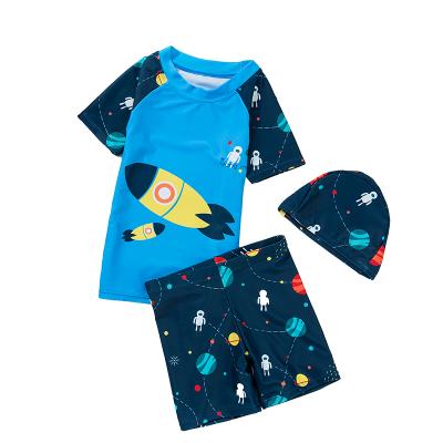 China Breathable Kids Beach Leisure Sportswear, Sun Hat, Boys and Kids, Split Swimsuit, Swimming Trunks, Quick-Drying, Style: Rocket for sale