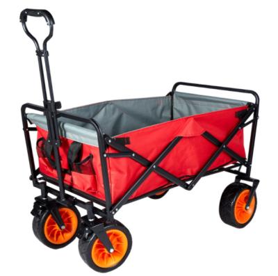 China Portable Supermarket Outdoor Trolley Cart Industrial Sized Folding Camping Shopping Cart for sale