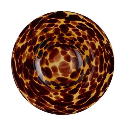 China Mexican Turtle Viable Shell Glass Salad Plate Leopard Stain Style GLASSWARE for sale